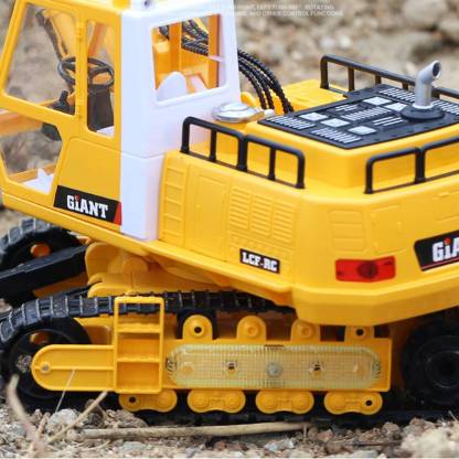 LCF 1/16 Scale 16-Channel RC Excavator 2.4GHz Heavy Duty Construction Vehicle with Realistic Smoke Light and Sound Effects-helloworld7
