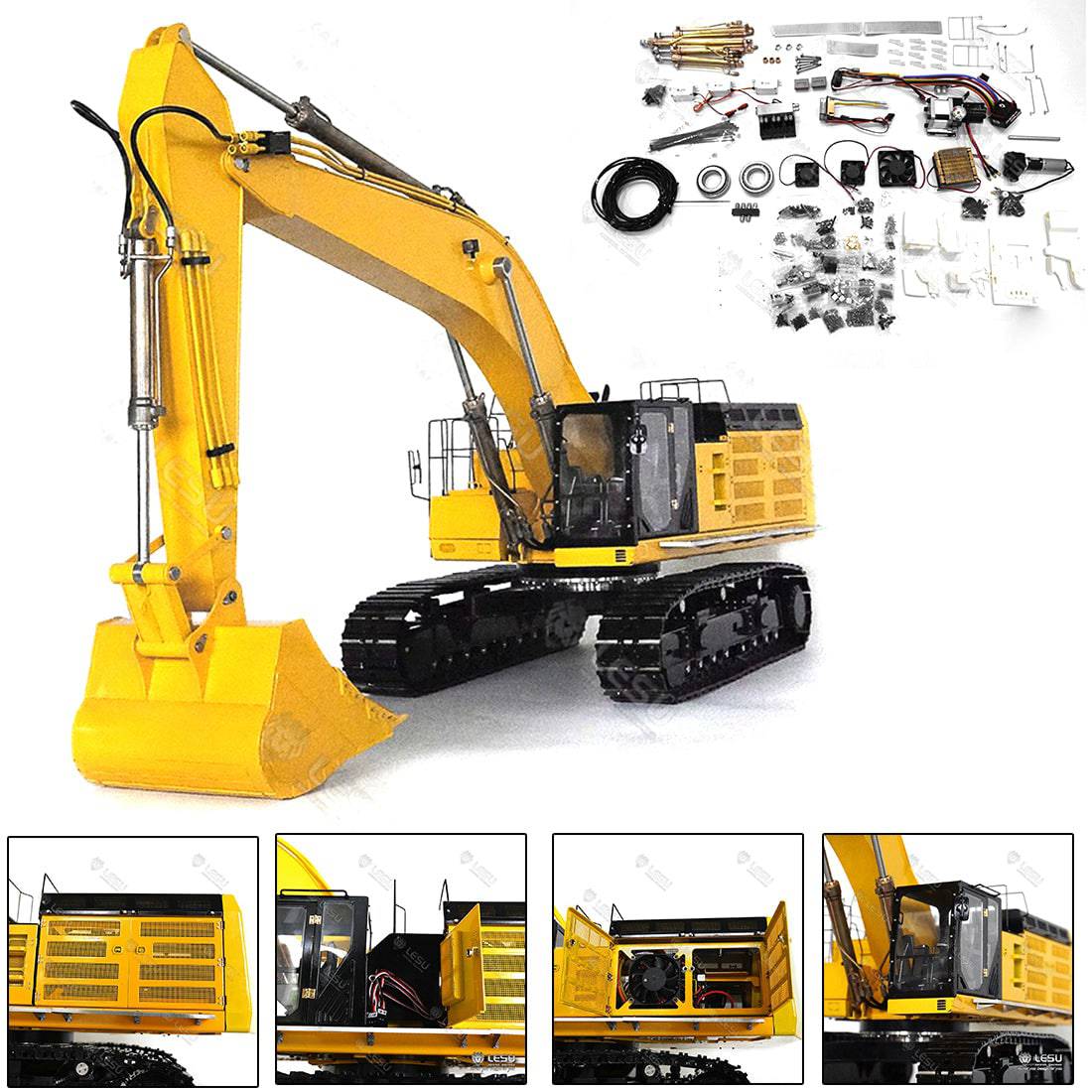 LESU C374F 1/14 Scale RC Hydraulic Excavator Kit All Metal Heavy Duty PNP Construction Model for Assembly-helloworld7