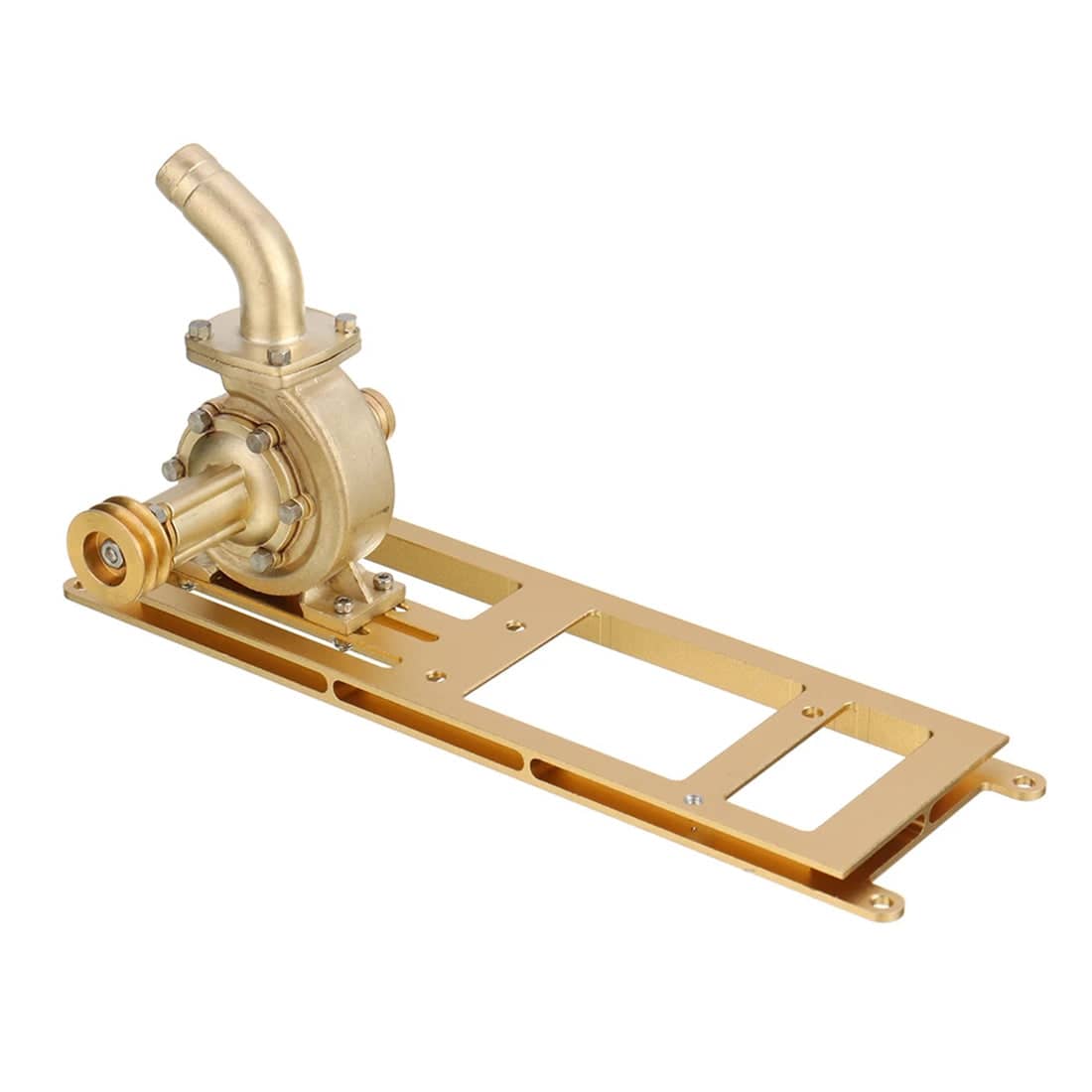 HelloWorld7-M16 Wooden Base with Water Pump Upgrade Kit for M16C Mini Vertical Gasoline Engine