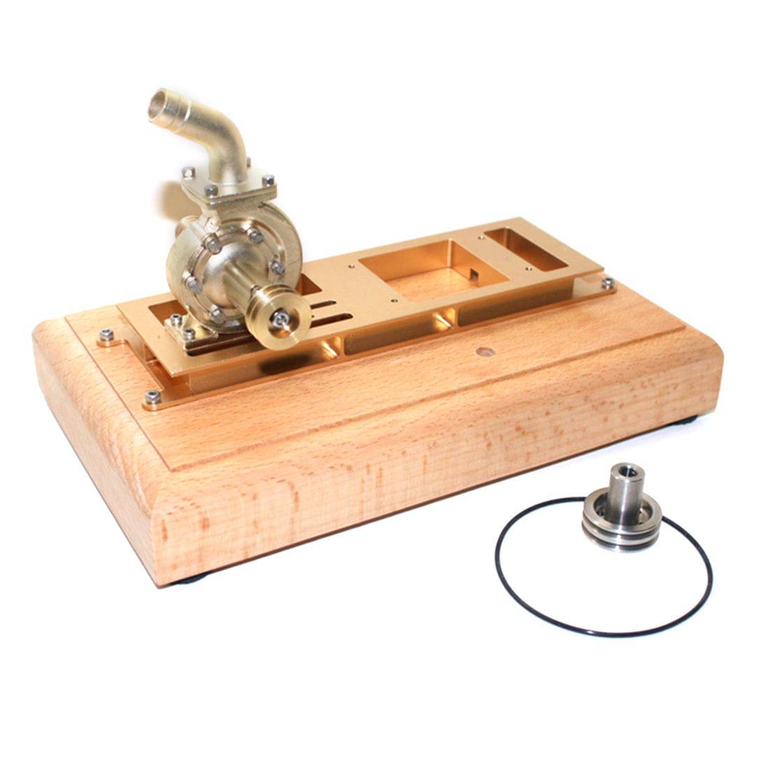 HelloWorld7-M16 Wooden Base with Water Pump Upgrade Kit for M16C Mini Vertical Gasoline Engine