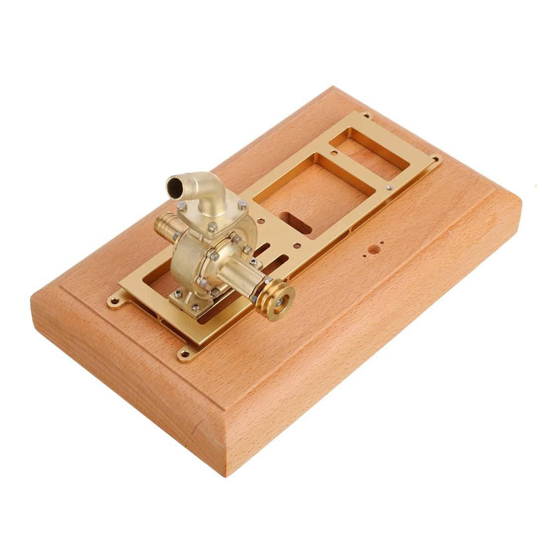 HelloWorld7-M16 Wooden Base with Water Pump Upgrade Kit for M16C Mini Vertical Gasoline Engine