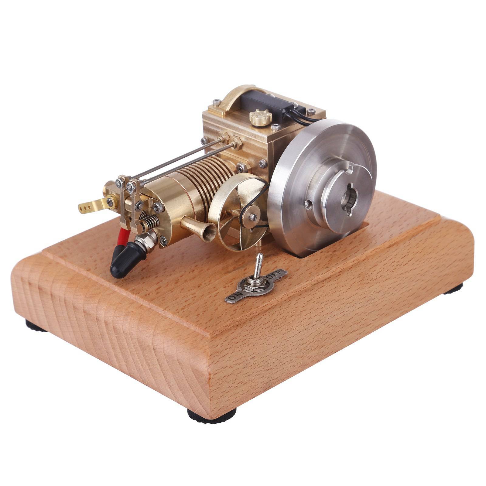 HelloWorld7-M16B 1.6cc Mini Horizontal Gasoline 4 Stroke Air-cooled Single Cylinder Internal Combustion Engine with Wooden Base-helloworld7