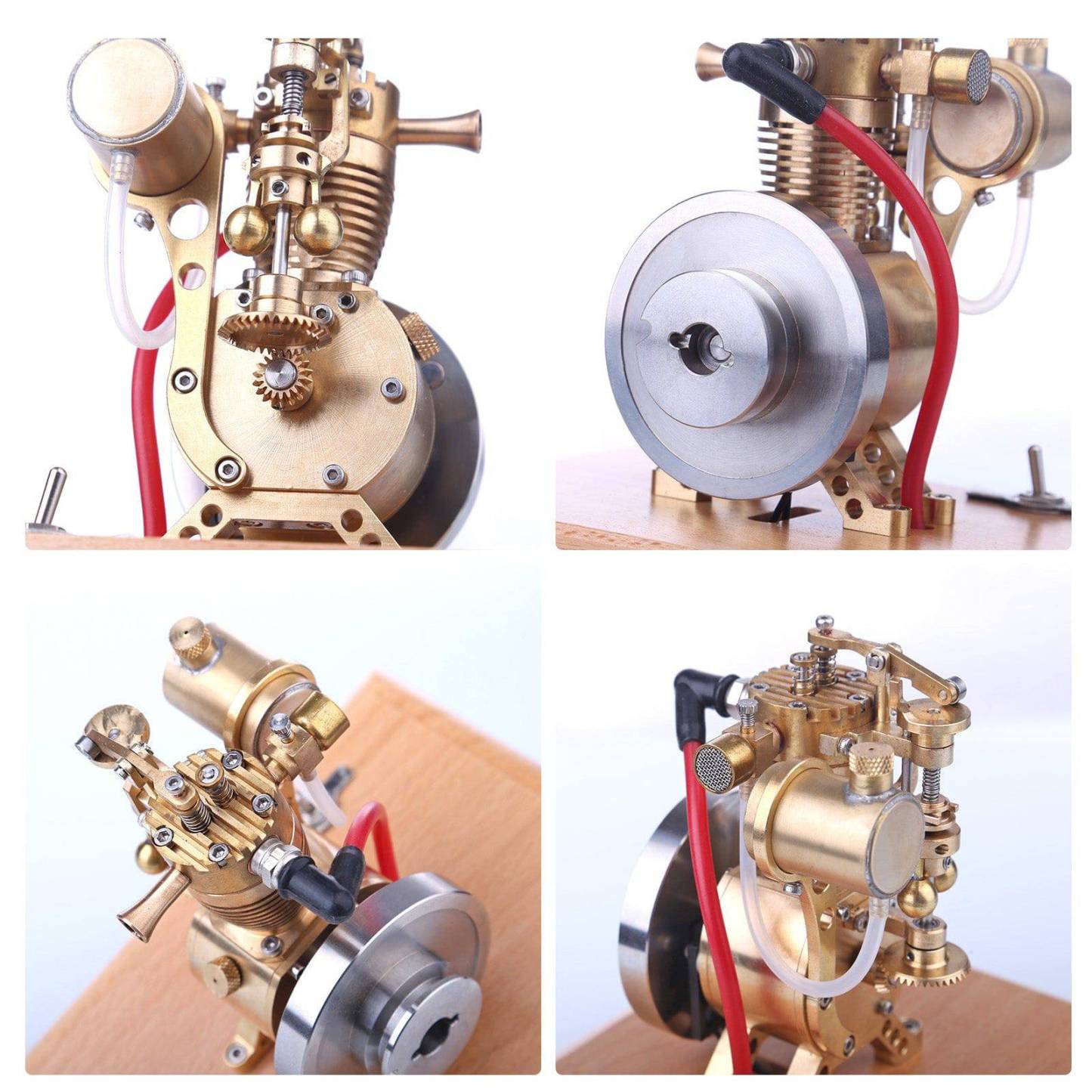 M19 Vertical Hit and Miss Engine Model 1.6cc Mini 4 Stroke Gasoline Motor with Flyball Governor-helloworld7