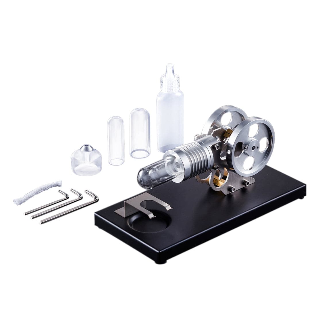 HelloWorld7-Manson Hot Air Single Cylinder Stirling Engine Engine Model Free Energy