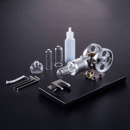 HelloWorld7-Manson Hot Air Single Cylinder Stirling Engine Engine Model Free Energy
