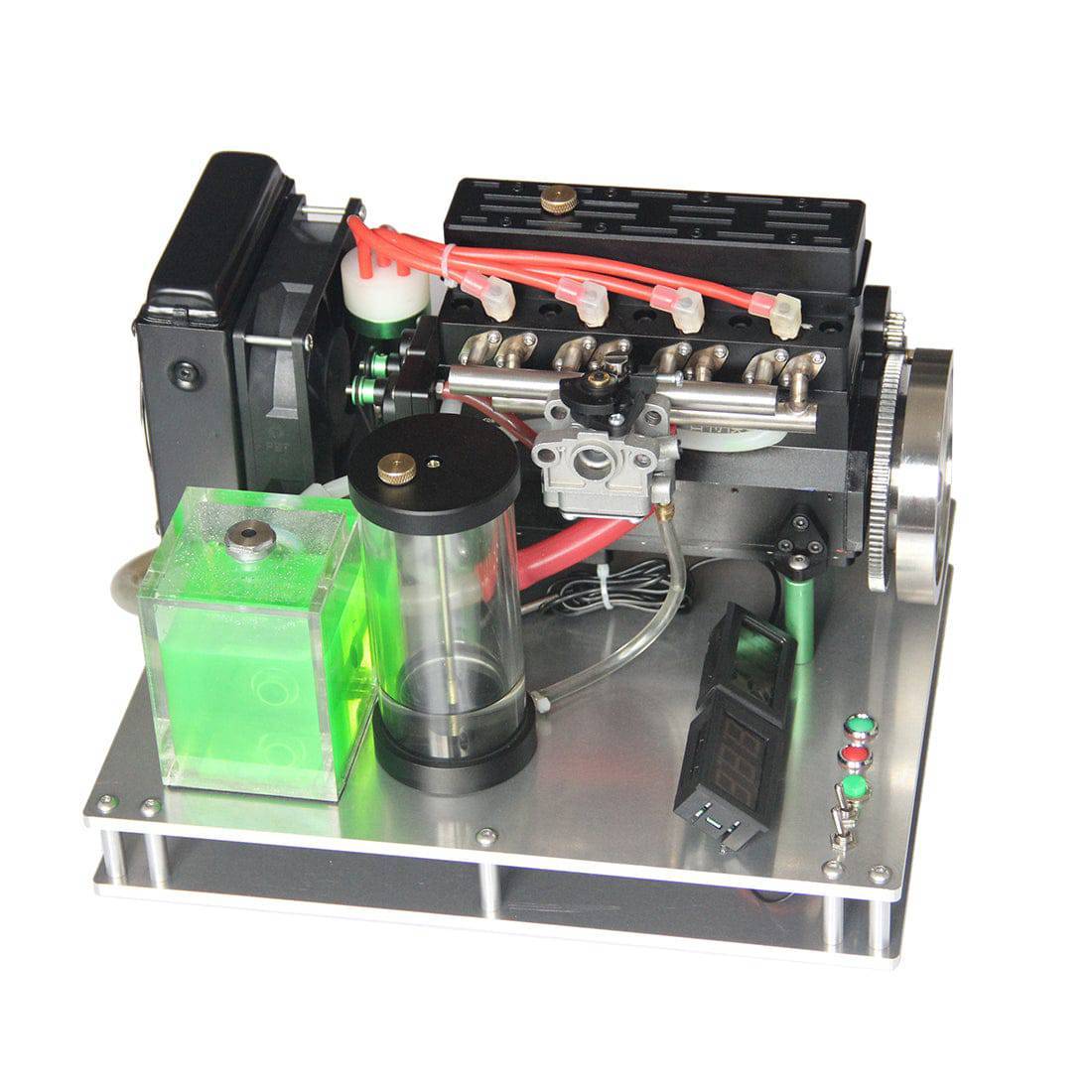 Metal Display Base Stand with Complete Water Cooling Kit for Inline 4 Cylinder Gas Engine-helloworld7