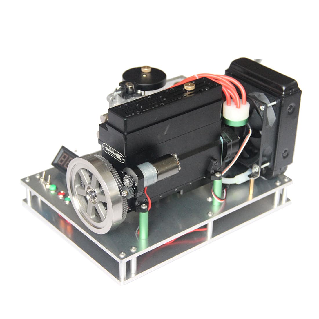 Metal Display Base Stand with Complete Water Cooling Kit for Inline 4 Cylinder Gas Engine-helloworld7