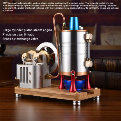 HelloWorld7-Metal Twin-Cylinder Steam Engine Model with Dynamic Balanced Crankshaft RTR