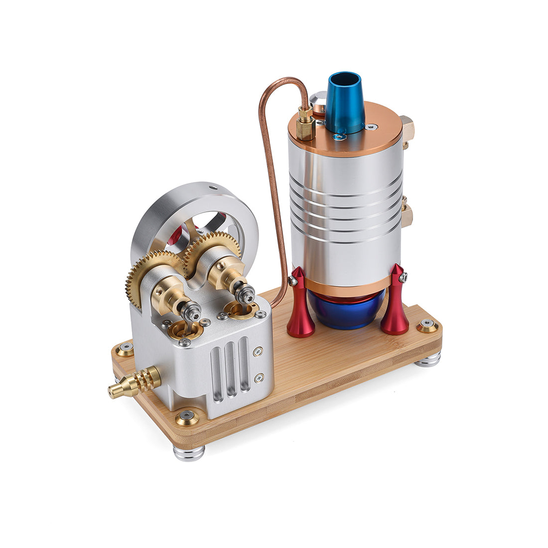 HelloWorld7-Metal Twin-Cylinder Steam Engine Model with Dynamic Balanced Crankshaft RTR