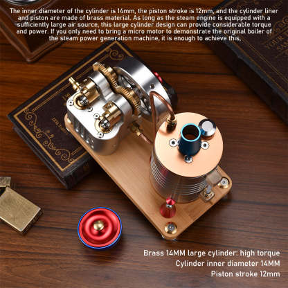 HelloWorld7-Metal Twin-Cylinder Steam Engine Model with Dynamic Balanced Crankshaft RTR