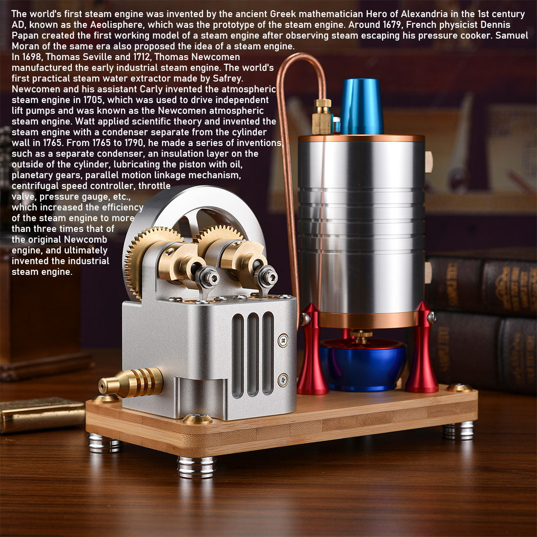 HelloWorld7-Metal Twin-Cylinder Steam Engine Model with Dynamic Balanced Crankshaft RTR