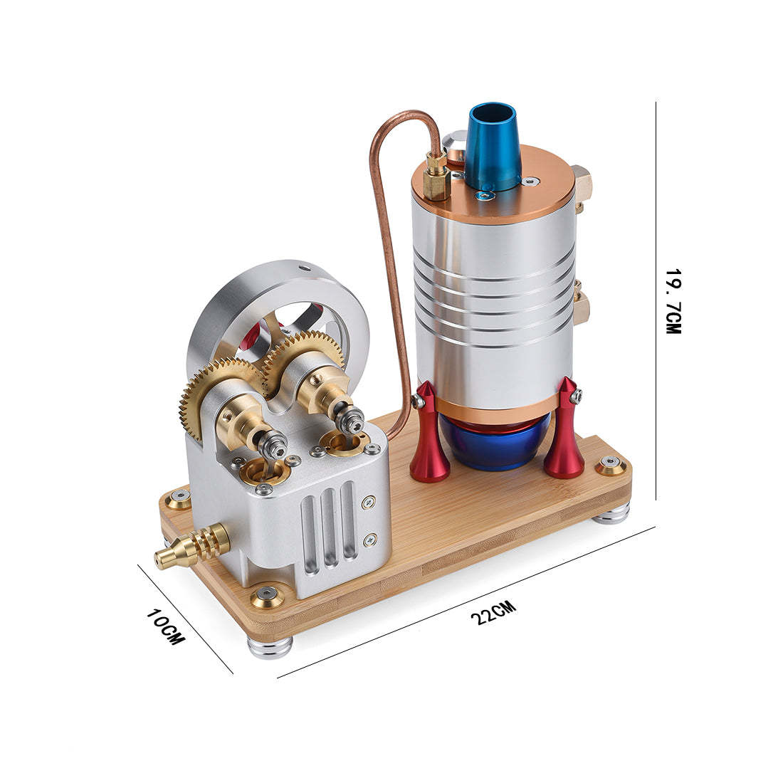 HelloWorld7-Metal Twin-Cylinder Steam Engine Model with Dynamic Balanced Crankshaft RTR