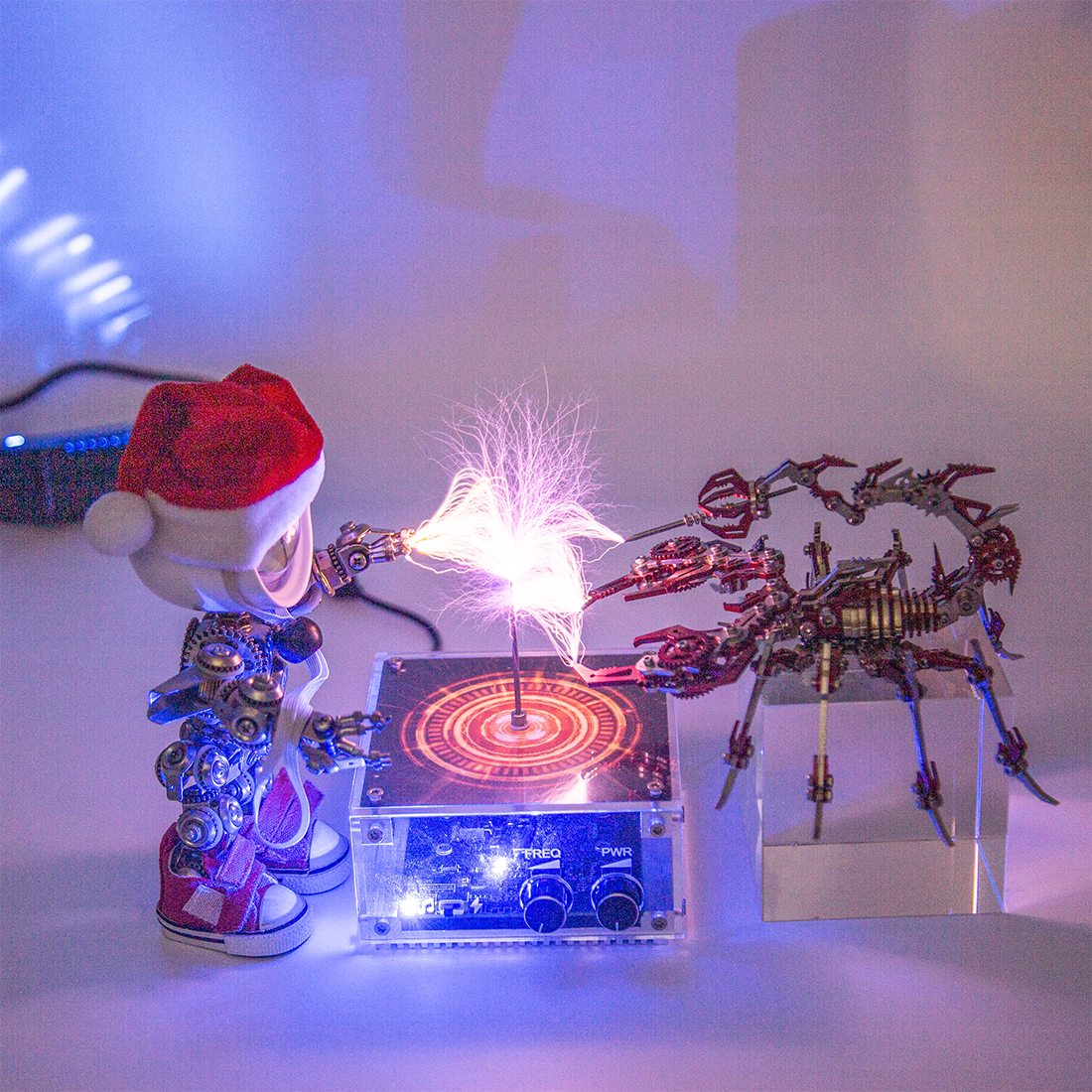 HelloWorld7-Mini Bluetooth Musical Tesla Coil Christmas Santa Claus Magic