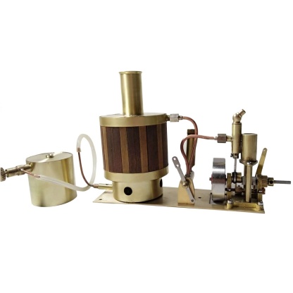 HelloWorld7-Mini Single-cylinder Steam Engine Set with Boiler for 50cm Ship Model