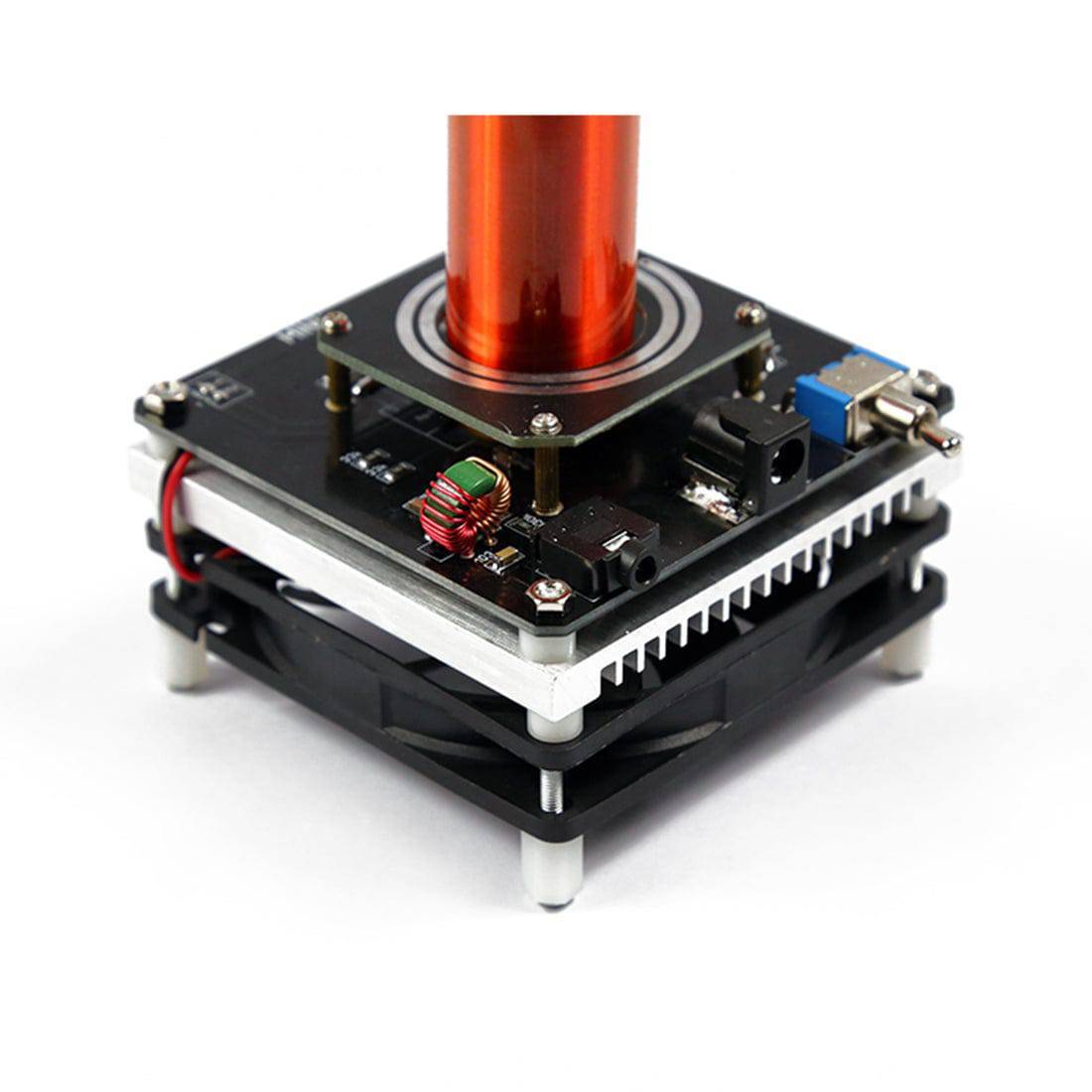 HelloWorld7-Mini Tesla Coil Plasma Speaker Music with 220V to 24V Power Supply - US Plug