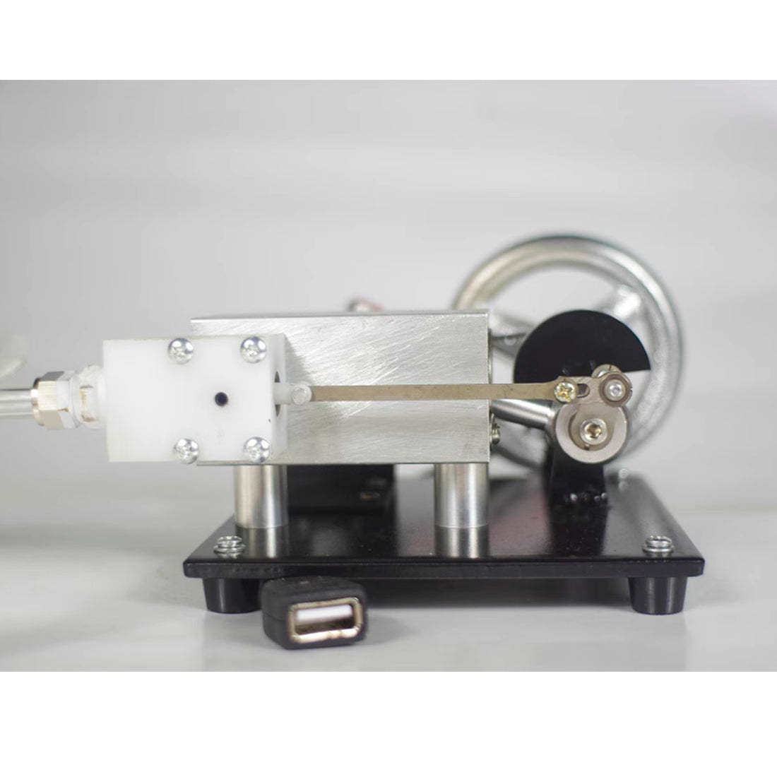 HelloWorld7-Miniature Horizontal  Single Cylinder Steam Engine Generator Model Kits