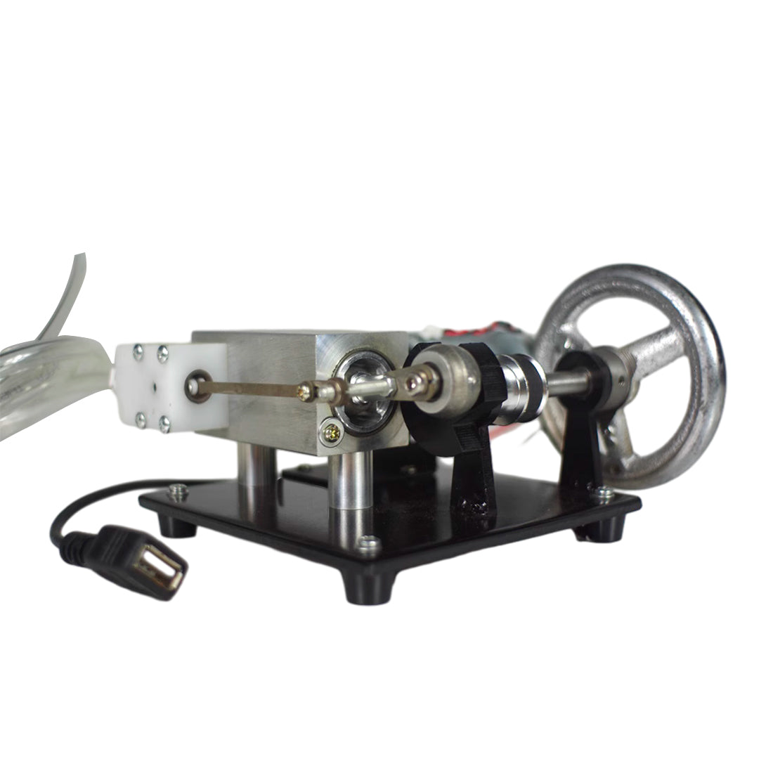 HelloWorld7-Miniature Horizontal  Single Cylinder Steam Engine Generator Model Kits