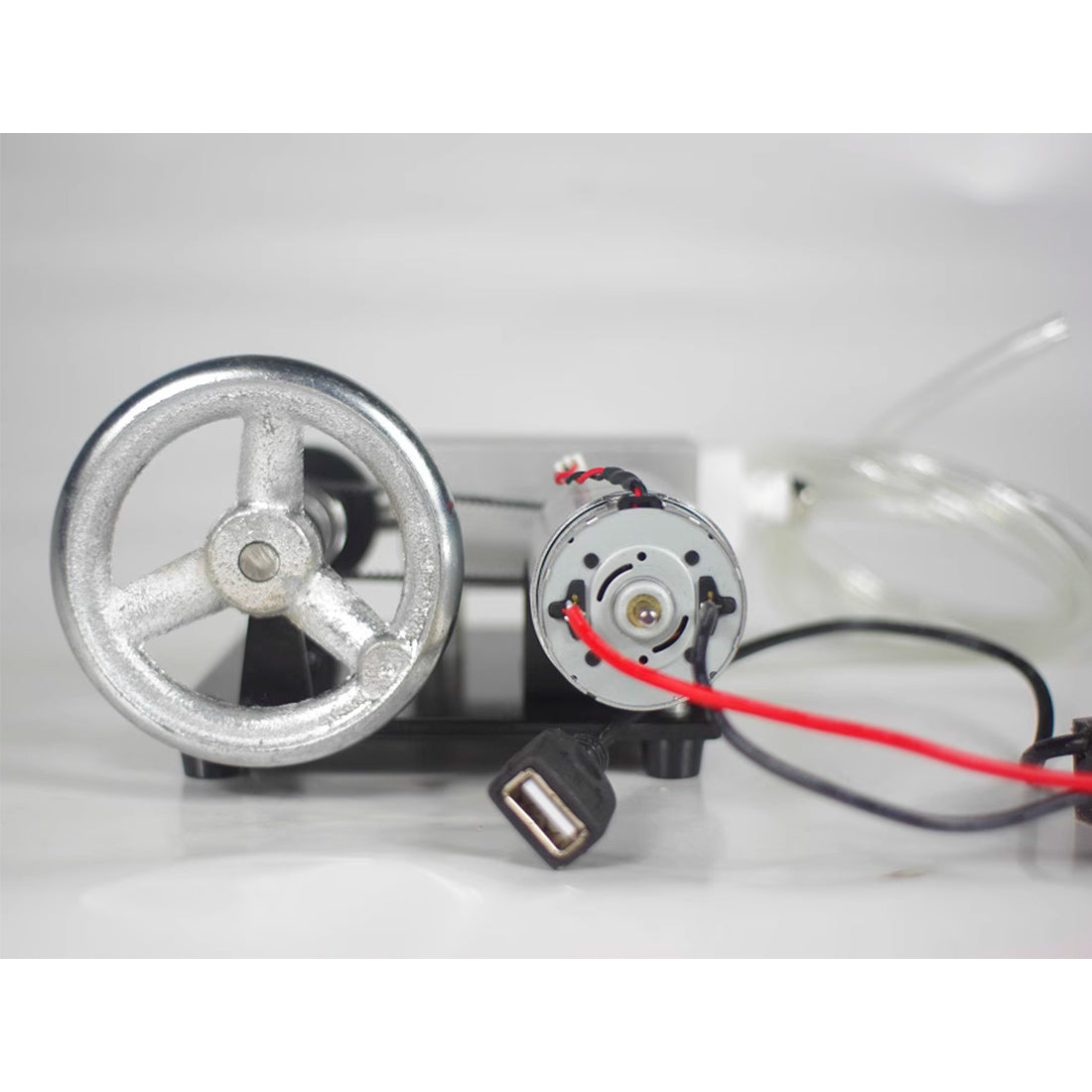 HelloWorld7-Miniature Horizontal  Single Cylinder Steam Engine Generator Model Kits