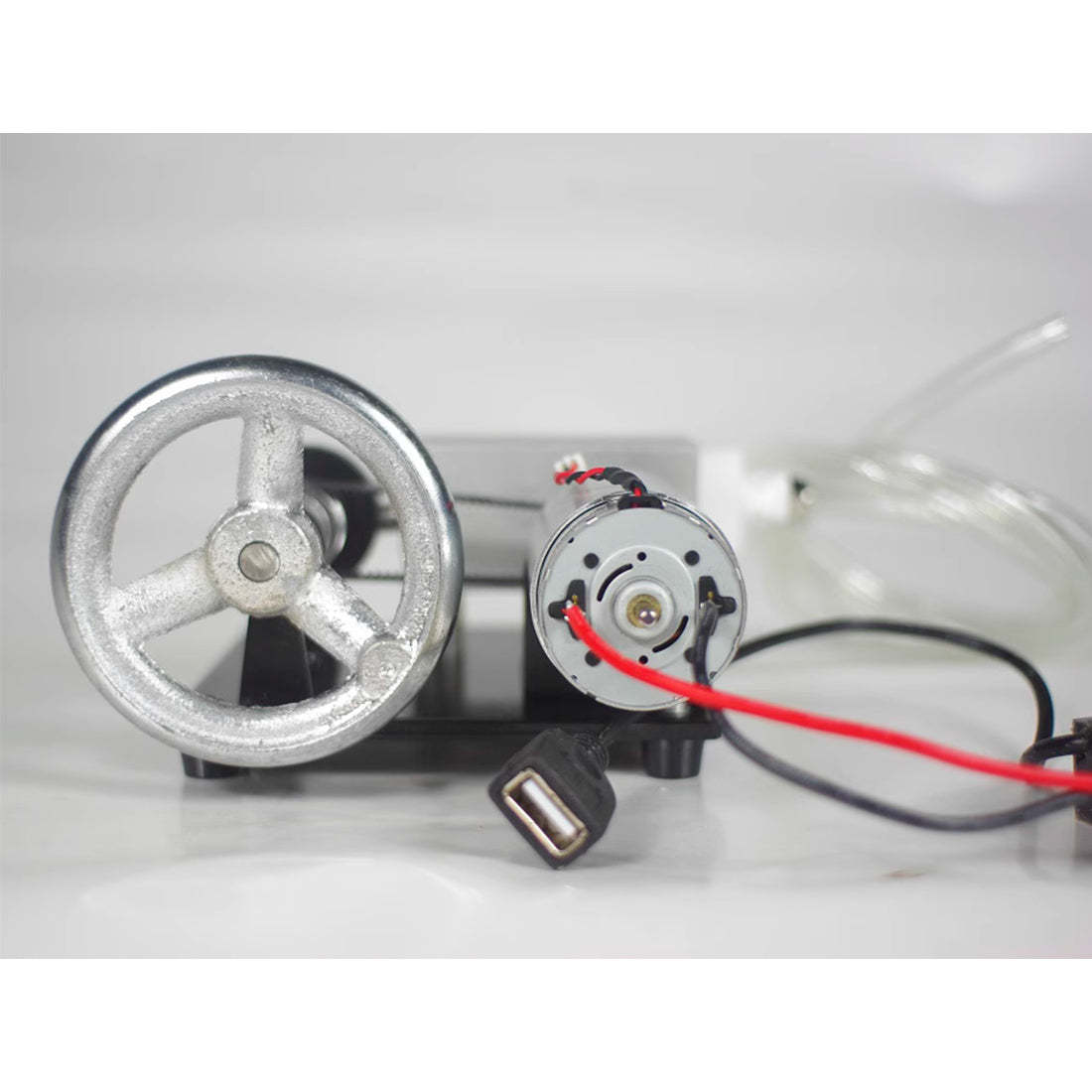 HelloWorld7-Miniature Horizontal  Single Cylinder Steam Engine Generator Model Kits