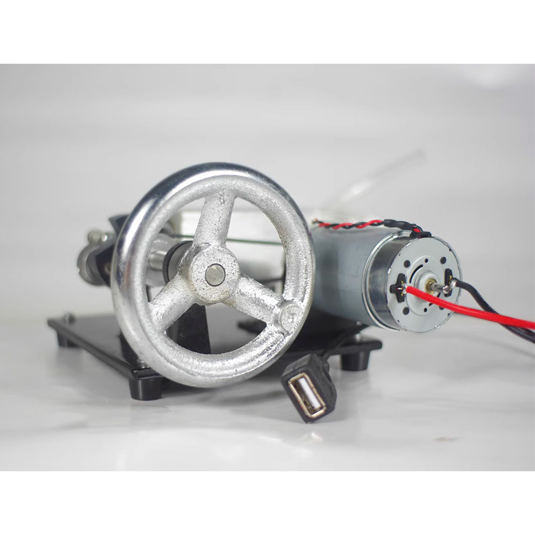 HelloWorld7-Miniature Horizontal  Single Cylinder Steam Engine Generator Model Kits