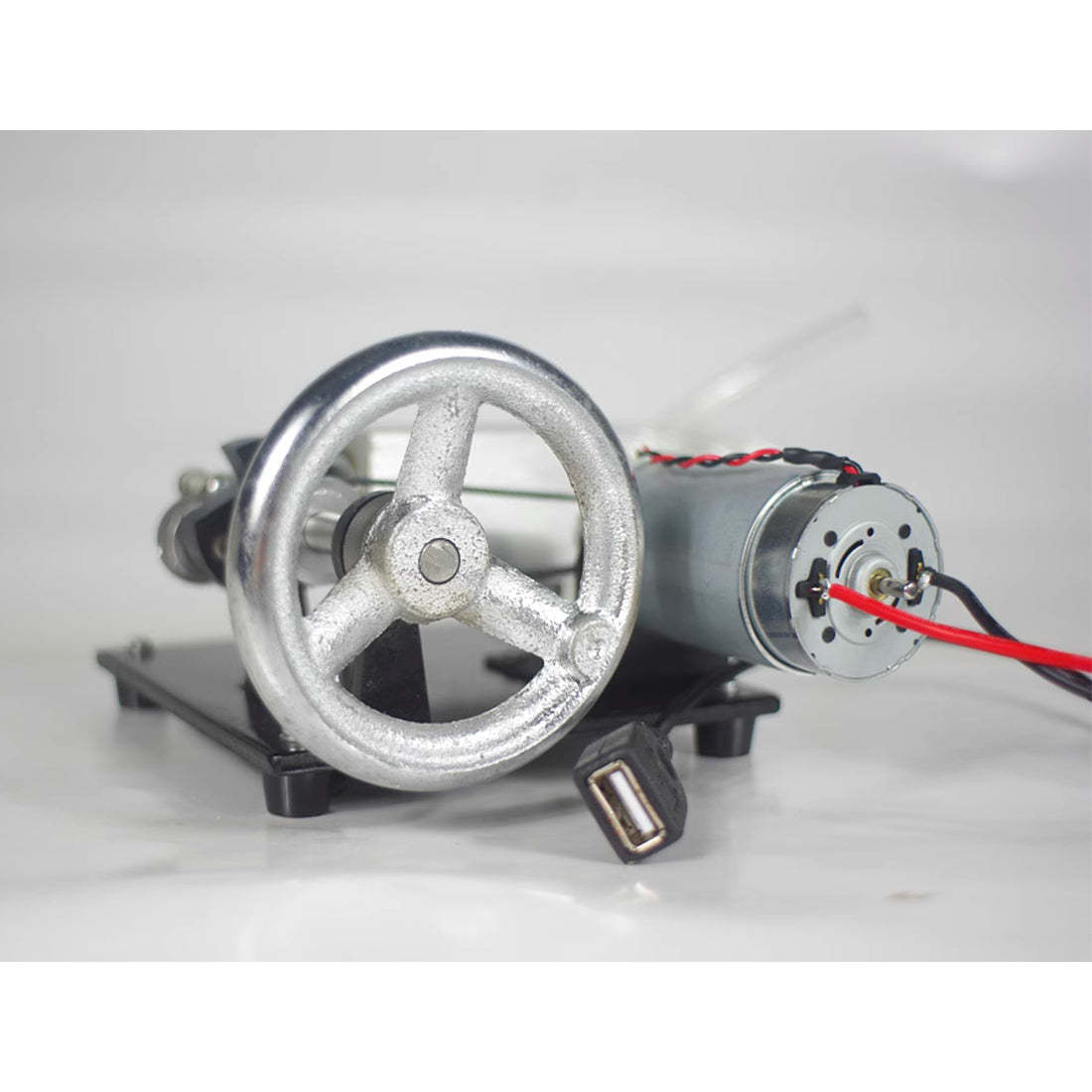 HelloWorld7-Miniature Horizontal  Single Cylinder Steam Engine Generator Model Kits