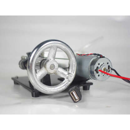 HelloWorld7-Miniature Horizontal  Single Cylinder Steam Engine Generator Model Kits