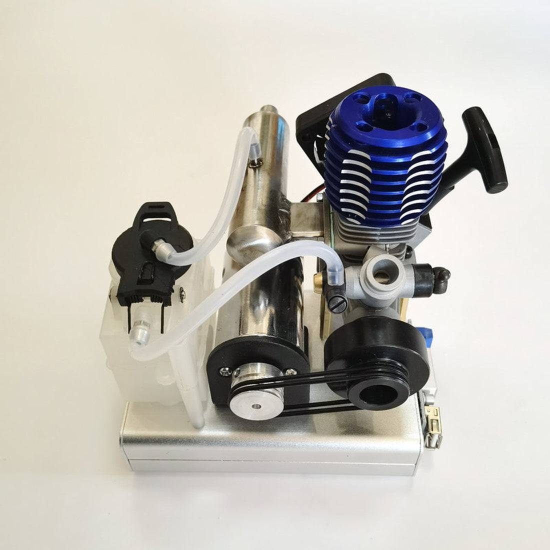 HelloWorld7-Modified Level 15 Two Strokes 12V Methanol Nitro Powered Engine Generator Model  (5V 1.5A USB Charging)-helloworld7