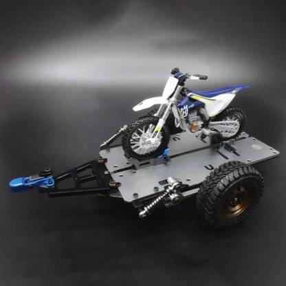 HelloWorld7-Motorcycle Metal Trailer for Capo CUB1 1:18 RC Car OP