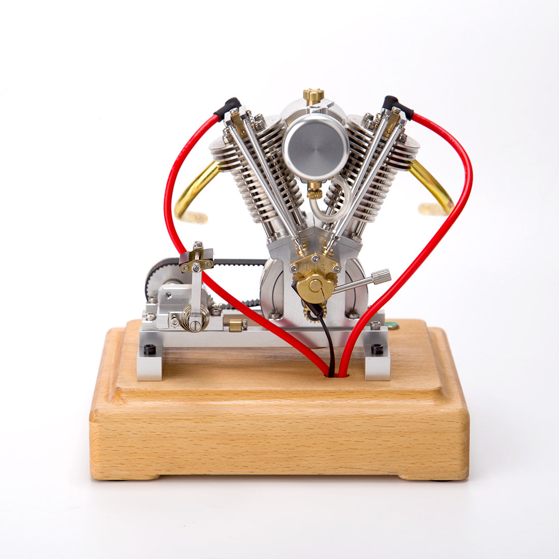 HelloWorld7-MUSA Hoglet Mini V-twin Engine V2 Gasoline 4-Stroke Engine Motorcycle With Kickstarter