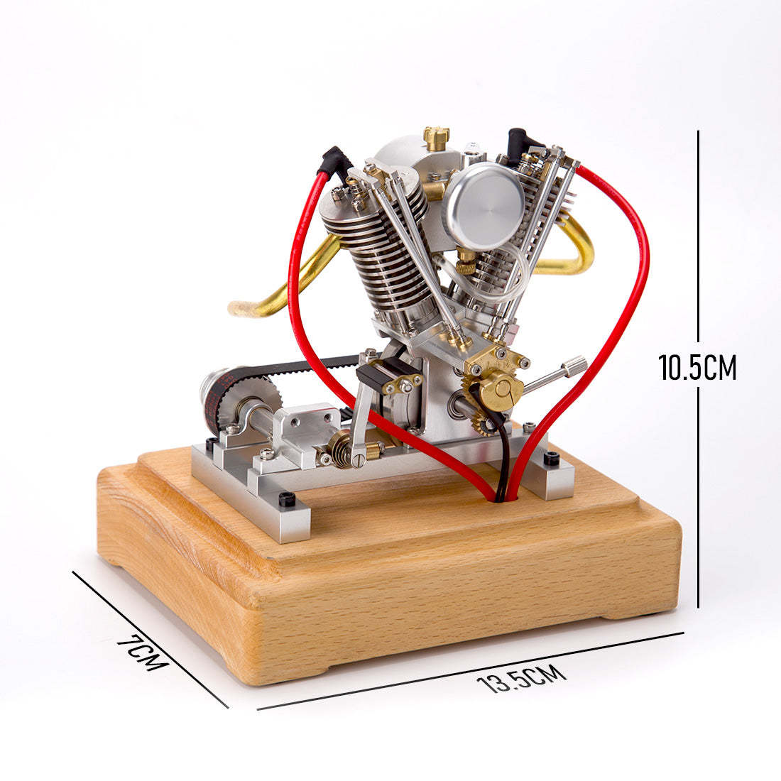 HelloWorld7-MUSA Hoglet Mini V-twin Engine V2 Gasoline 4-Stroke Engine Motorcycle With Kickstarter
