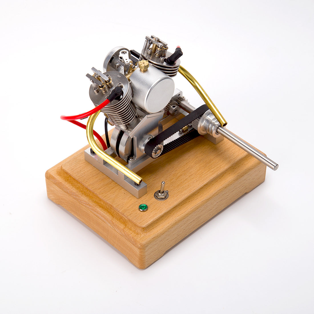 HelloWorld7-MUSA Hoglet Mini V-twin Engine V2 Gasoline 4-Stroke Engine Motorcycle With Kickstarter