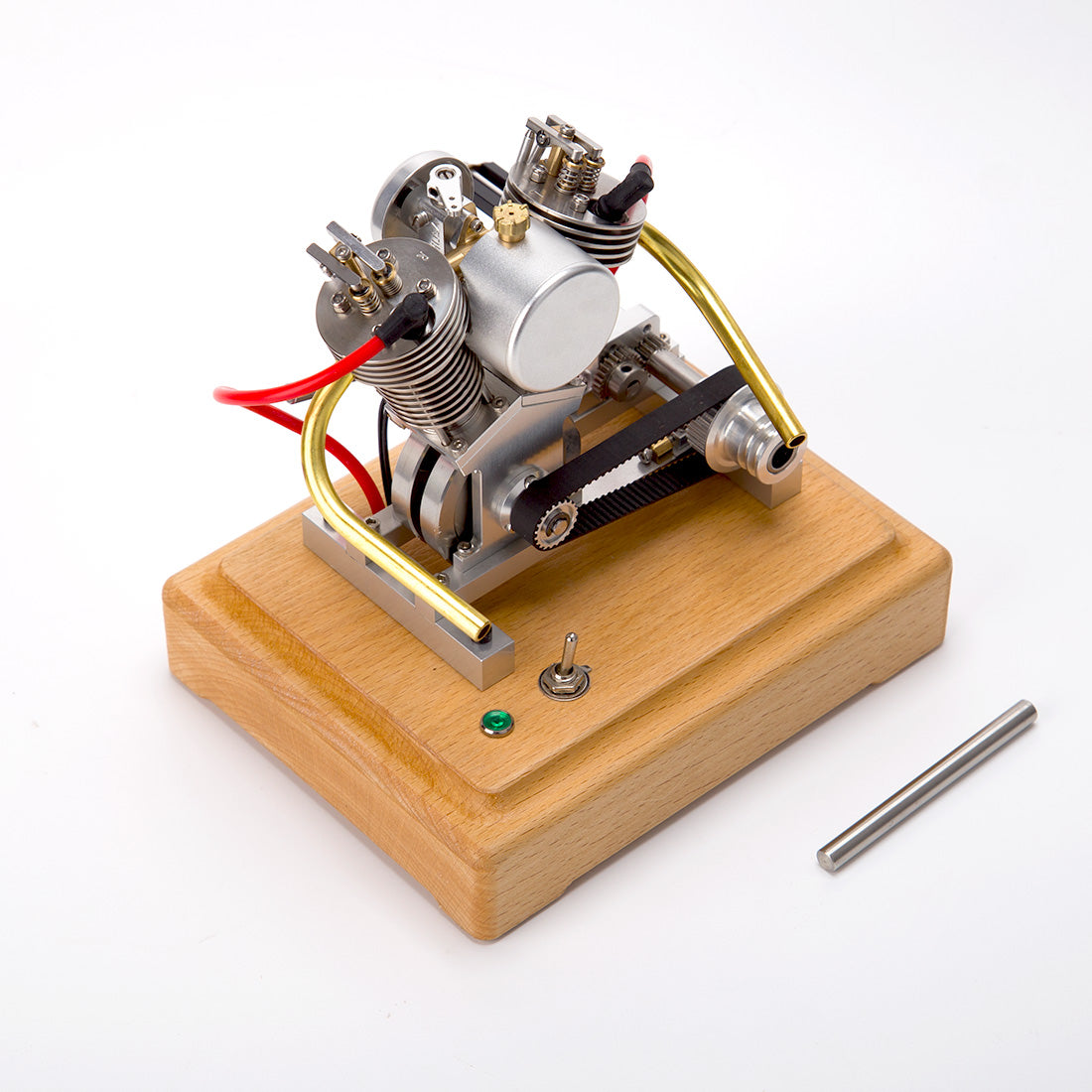 HelloWorld7-MUSA Hoglet Mini V-twin Engine V2 Gasoline 4-Stroke Engine Motorcycle With Kickstarter