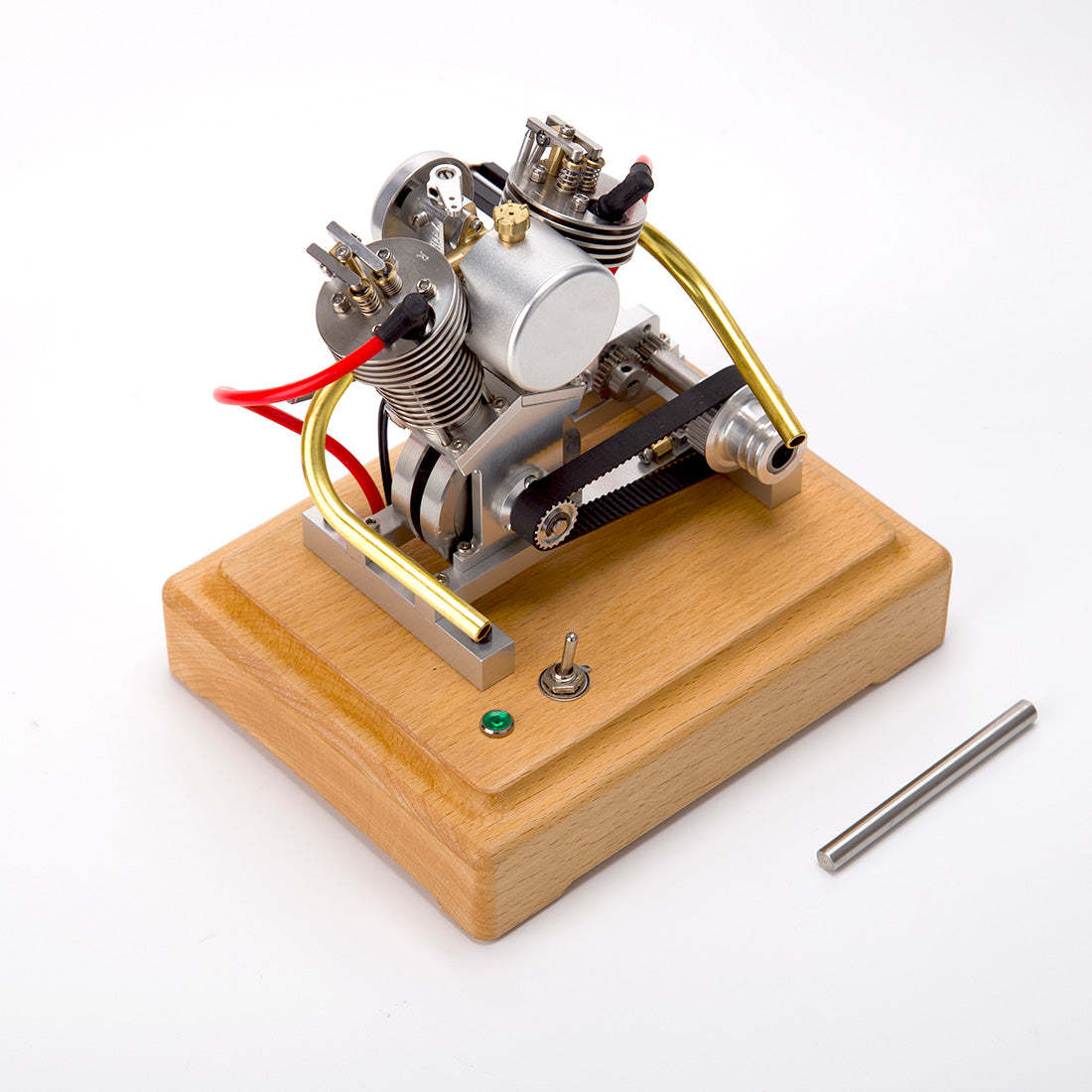 HelloWorld7-MUSA Hoglet Mini V-twin Engine V2 Gasoline 4-Stroke Engine Motorcycle With Kickstarter
