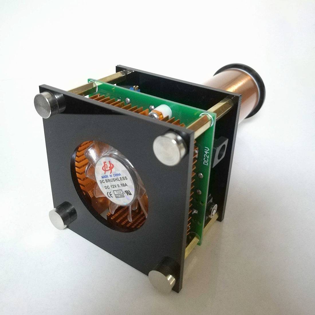 HelloWorld7-Musical Tesla Coil Plasma Loud Speaker with 24V Power Adapter Experiment- US Plug