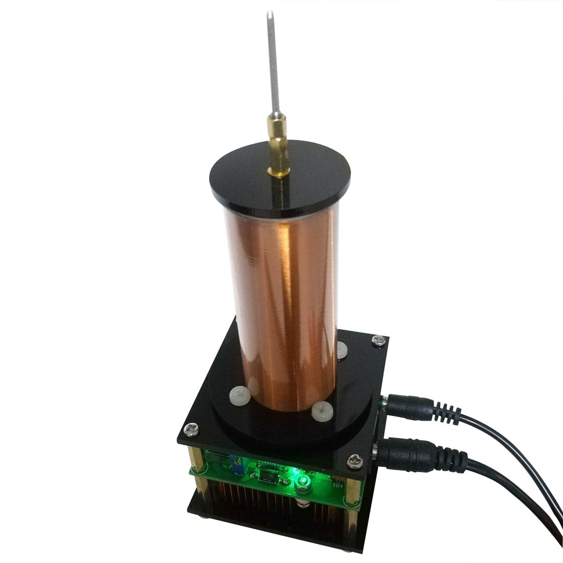 HelloWorld7-Musical Tesla Coil Plasma Loud Speaker with 24V Power Adapter Experiment- US Plug