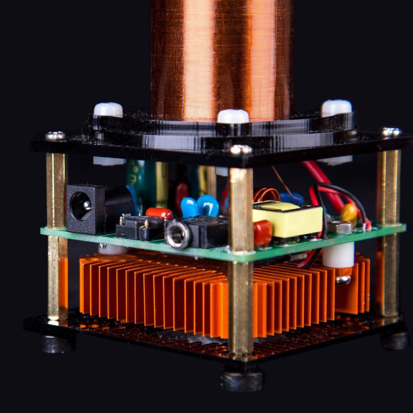 HelloWorld7-Musical Tesla Coil Plasma Loud Speaker with 24V Power Adapter Experiment- US Plug