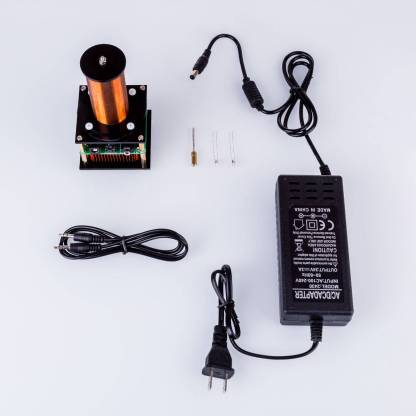 HelloWorld7-Musical Tesla Coil Plasma Loud Speaker with 24V Power Adapter Experiment- US Plug