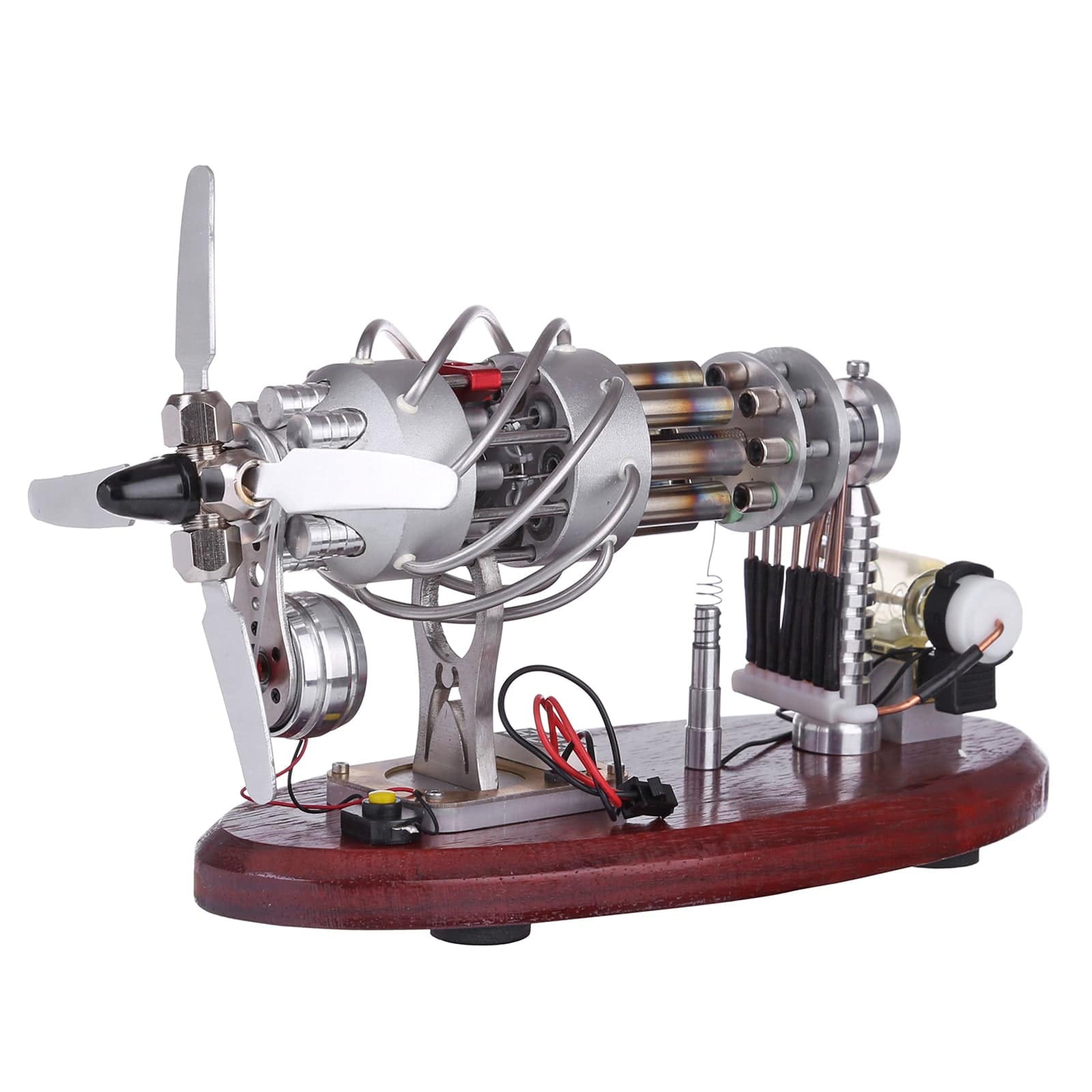 16 Cylinder Swash Plate Stirling Engine Generator Model Butane Powered with Voltage Display-helloworld7