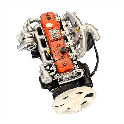 HelloWorld7-Pre-painted model L4 Car Engine kits With Turbocharger 1/20th Scale for Scale Modelers