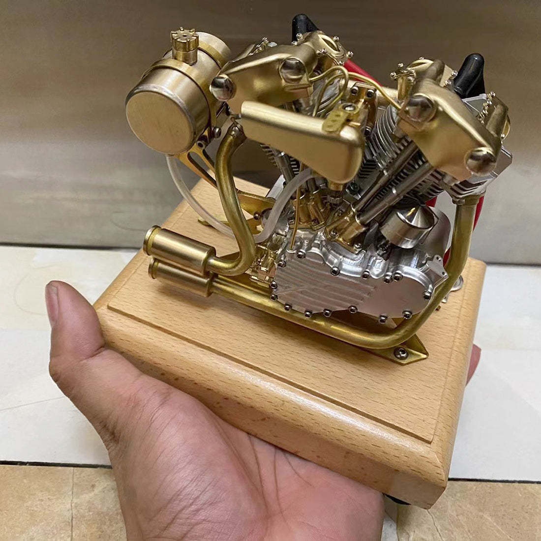 HelloWorld7-RETROL R29 4.2CC Miniature V-Twin Engine Motor OHV for Mini Chopper Bike Motorcycle