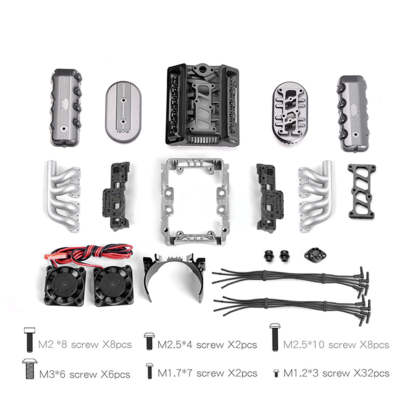 HelloWorld7-RC Car 1976 Model 1/10 Simulation SOHC V8 Scale Engine Kit GRC F76