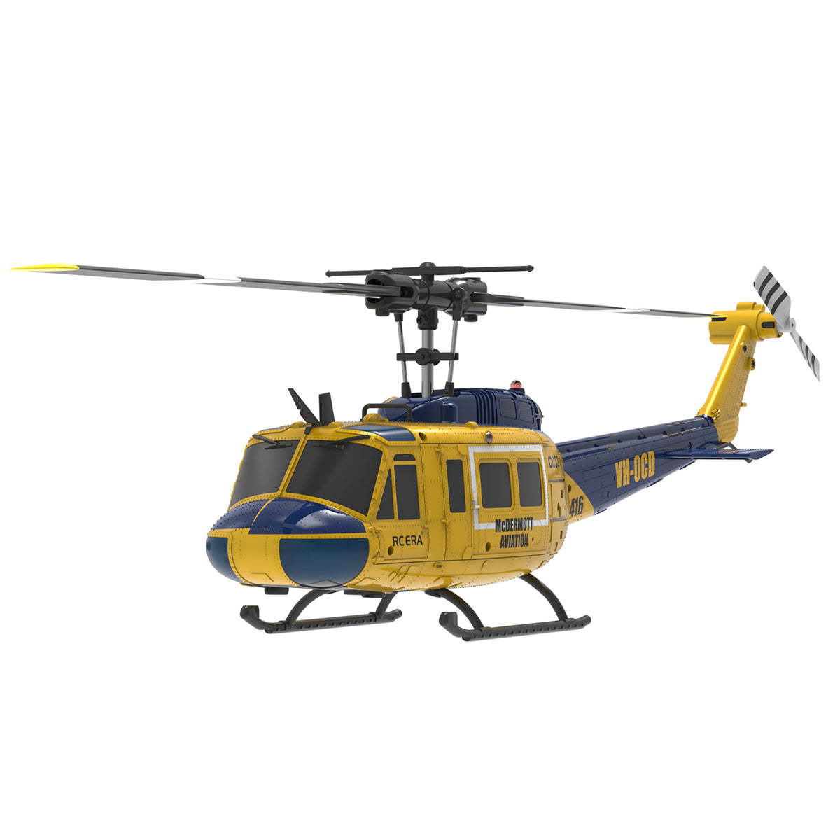 HelloWorld7-RC ERA C032 UH-1 Huey RTF 2.4G 6CH Flybarless 1/48 RC Helicopter Model for Beginner