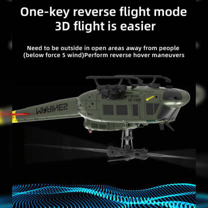 HelloWorld7-RC ERA C032 UH-1 Huey RTF 2.4G 6CH Flybarless 1/48 RC Helicopter Model for Beginner