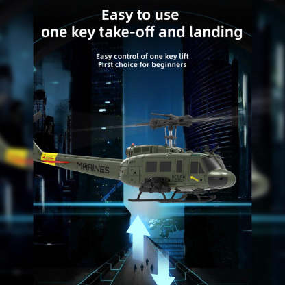 HelloWorld7-RC ERA C032 UH-1 Huey RTF 2.4G 6CH Flybarless 1/48 RC Helicopter Model for Beginner