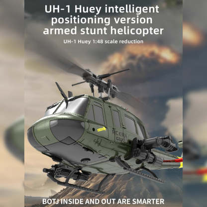 HelloWorld7-RC ERA C032 UH-1 Huey RTF 2.4G 6CH Flybarless 1/48 RC Helicopter Model for Beginner