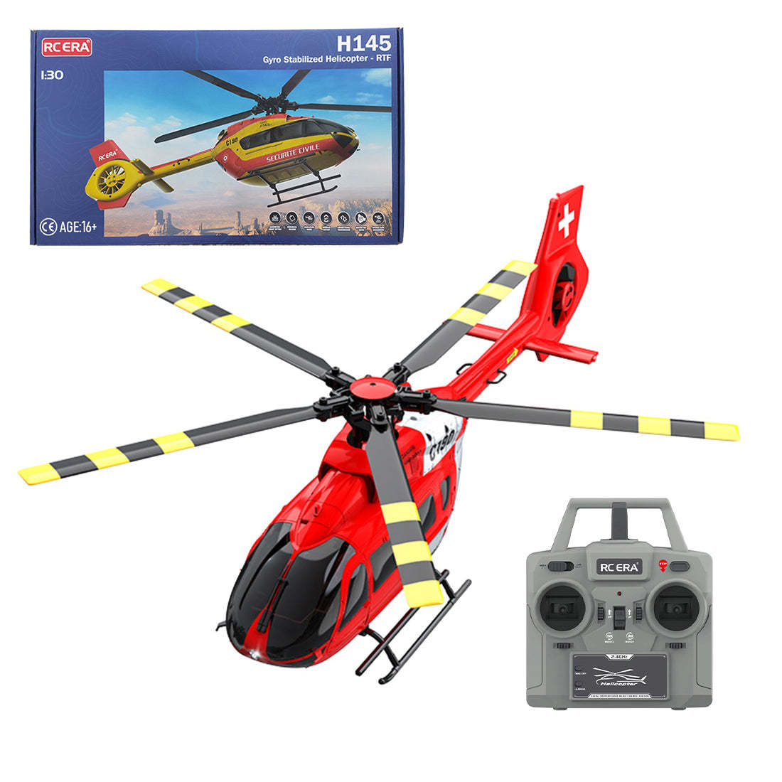 C190 1/30 Scale H145 6CH Dual Brushless RC Helicopter RTF Optical Flow-helloworld7