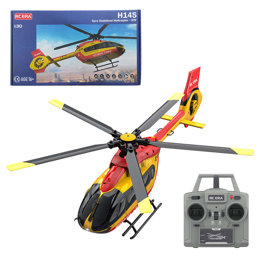C190 1/30 Scale H145 6CH Dual Brushless RC Helicopter RTF Optical Flow-helloworld7