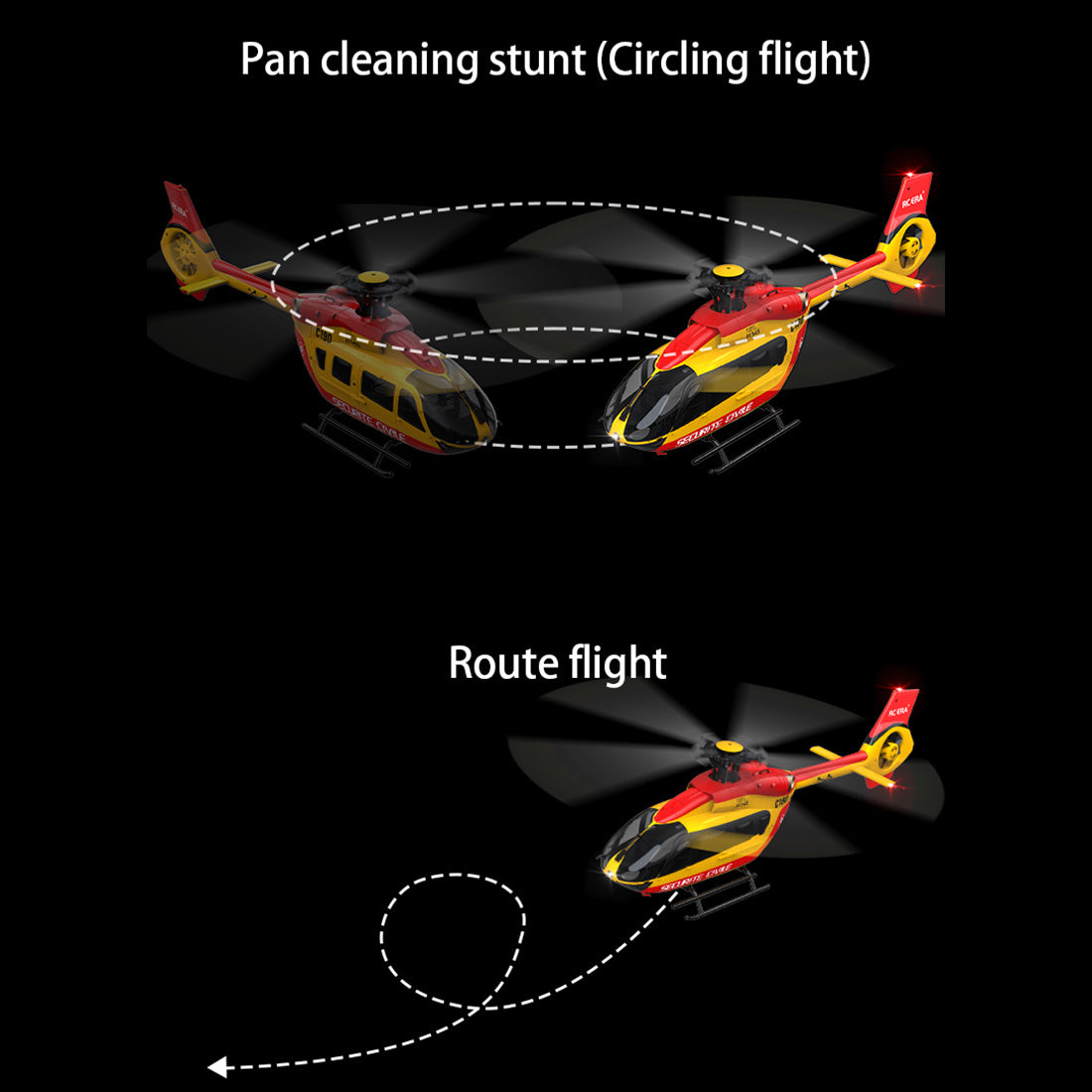 C190 1/30 Scale H145 6CH Dual Brushless RC Helicopter RTF Optical Flow-helloworld7