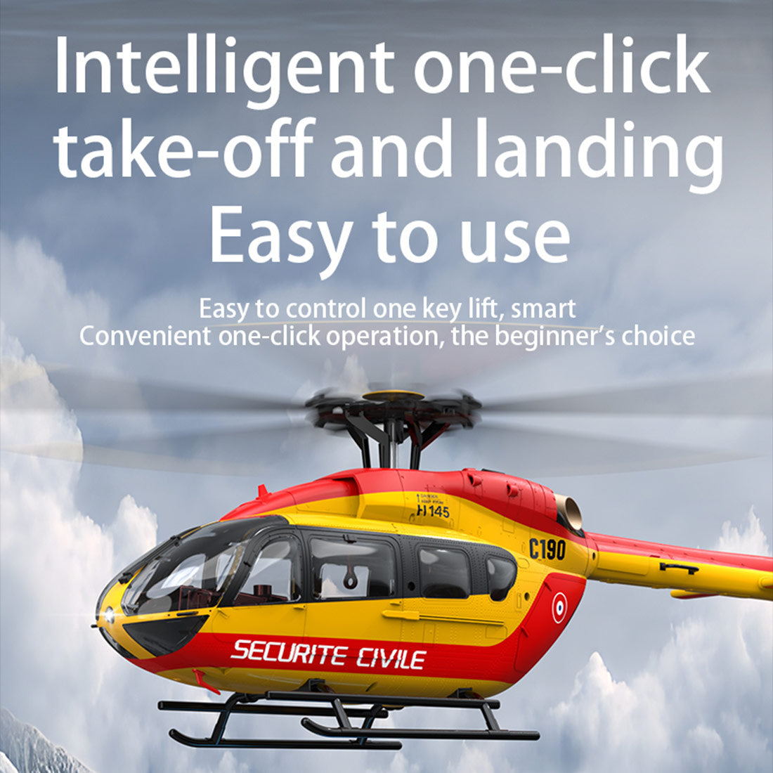 C190 1/30 Scale H145 6CH Dual Brushless RC Helicopter RTF Optical Flow-helloworld7