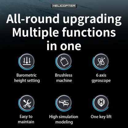 C190 1/30 Scale H145 6CH Dual Brushless RC Helicopter RTF Optical Flow-helloworld7